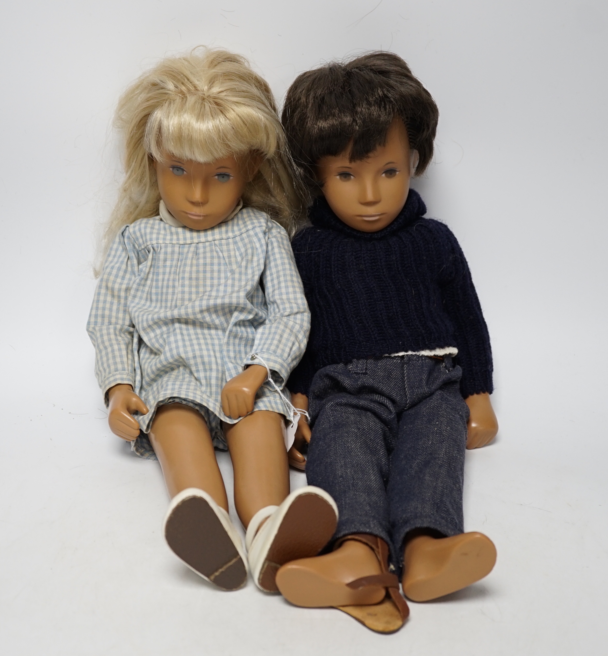 A Sasha Trendon Gingham girl, together with a Gregor boy